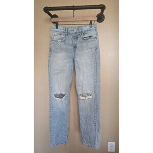 Zara distressed button up jeans women's size 4